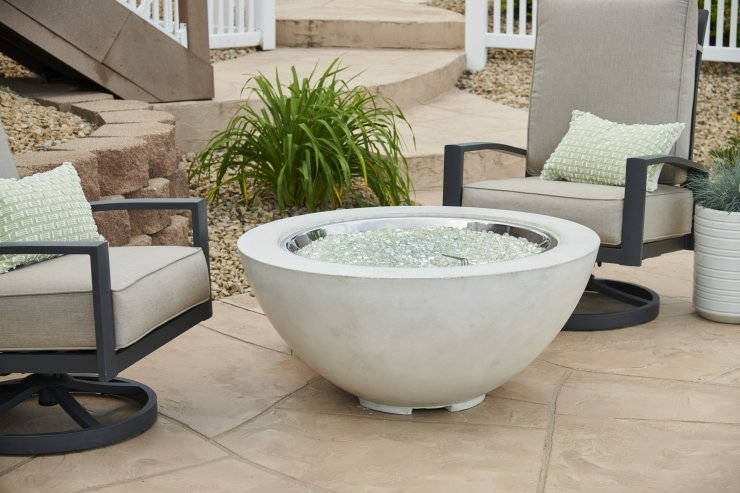 Outdoor GreatRoom CV-30WT Cove 30" Gas Fire Pit Bowl, Crystal Fire Burner - Upzy.com