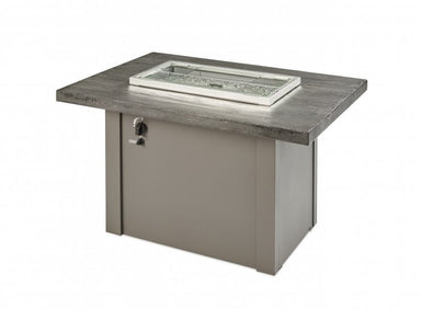 Outdoor GreatRoom HAVENWOOD Stone Grey Rectangular Gas Fire Pit Table - Upzy.com