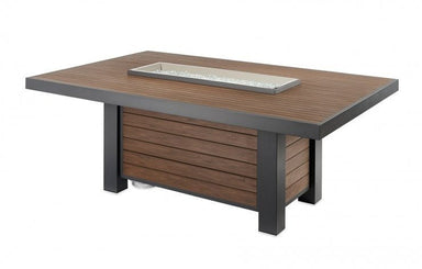 Outdoor GreatRoom KENWOOD KW-1242-K LINEAR Dining Height Gas Fire Pit Table - Upzy.com