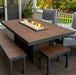 Outdoor GreatRoom KENWOOD KW-1242-K LINEAR Dining Height Gas Fire Pit Table - Upzy.com