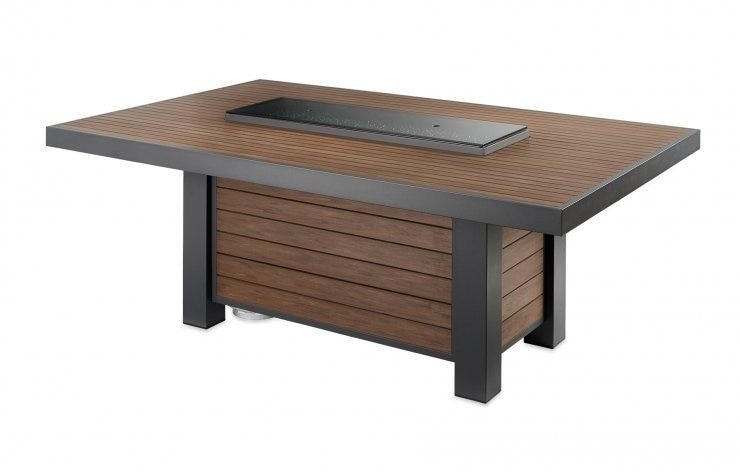 Outdoor GreatRoom KENWOOD KW-1242-K LINEAR Dining Height Gas Fire Pit Table - Upzy.com