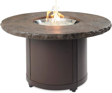 Outdoor GreatRoom Marbelized Noche Beacon Chat Height Gas Fire Pit Table, BC-20-MNB - Upzy.com