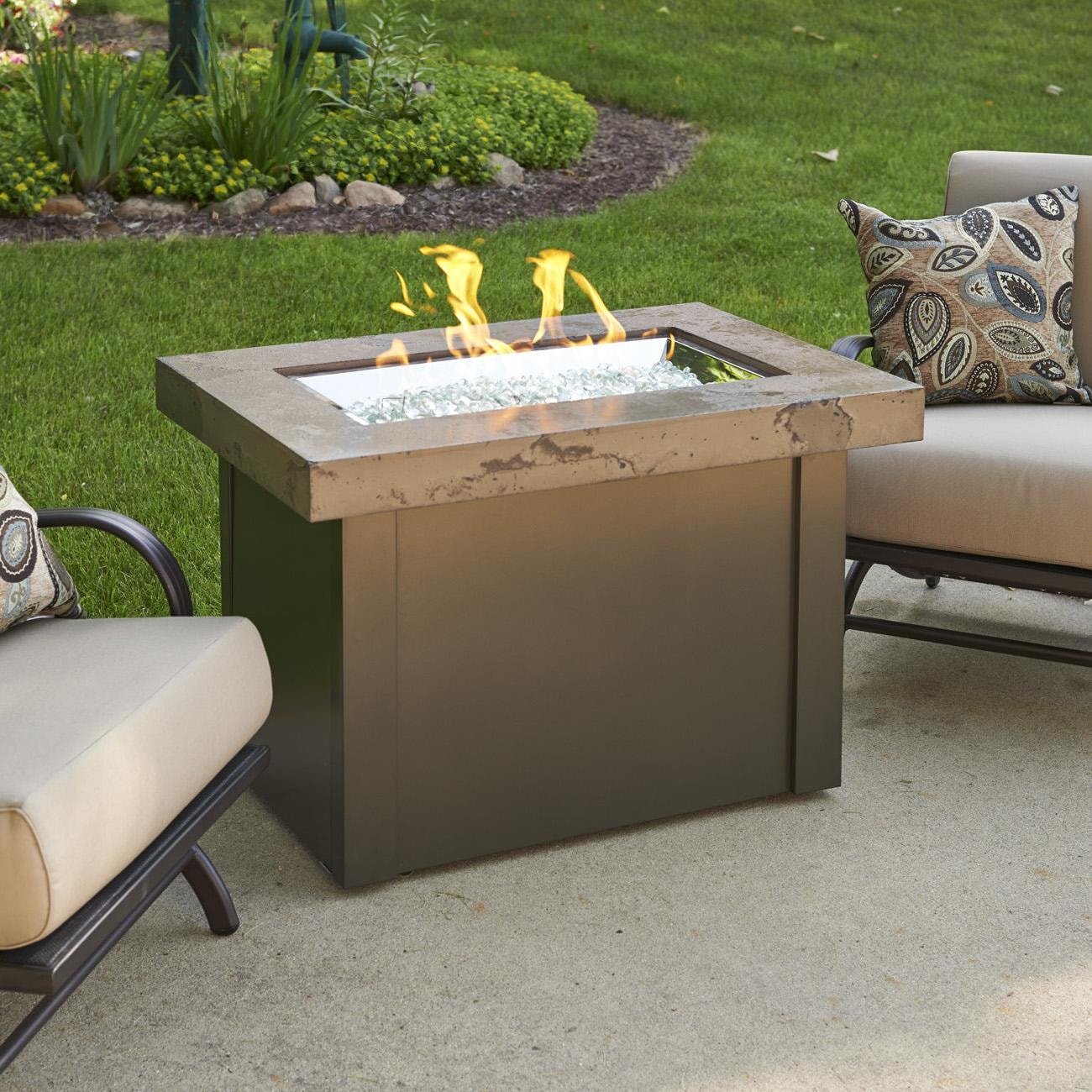 Outdoor GreatRoom PROVIDENCE PROV-1224 Rectangular Fire Pit Table - Upzy.com
