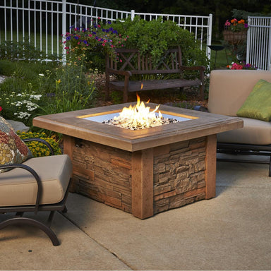Outdoor GreatRoom SIERRA Square Gas Fire Pit Table, SIERRA-2424-M-K - Upzy.com