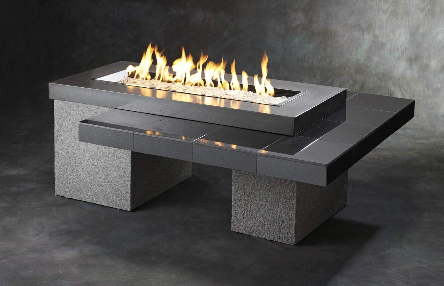 Outdoor GreatRoom UPTOWN Linear Gas Fire Pit Table, UPT-1242 - Upzy.com