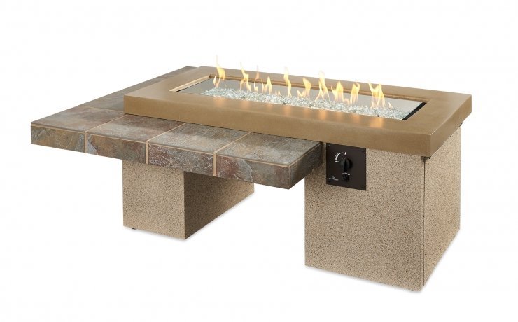 Outdoor GreatRoom UPTOWN Linear Gas Fire Pit Table, UPT-1242 - Upzy.com