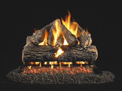 Real Fyre R.H. Peterson CHD-2-30 Vented Charred Oak See Thru Gas Log, Logs Only