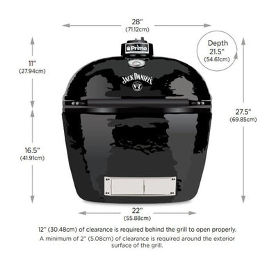 Primo PGCXLHJ Jack Daniel's XL Charcoal Ceramic Grill Head Smoker - Upzy.com