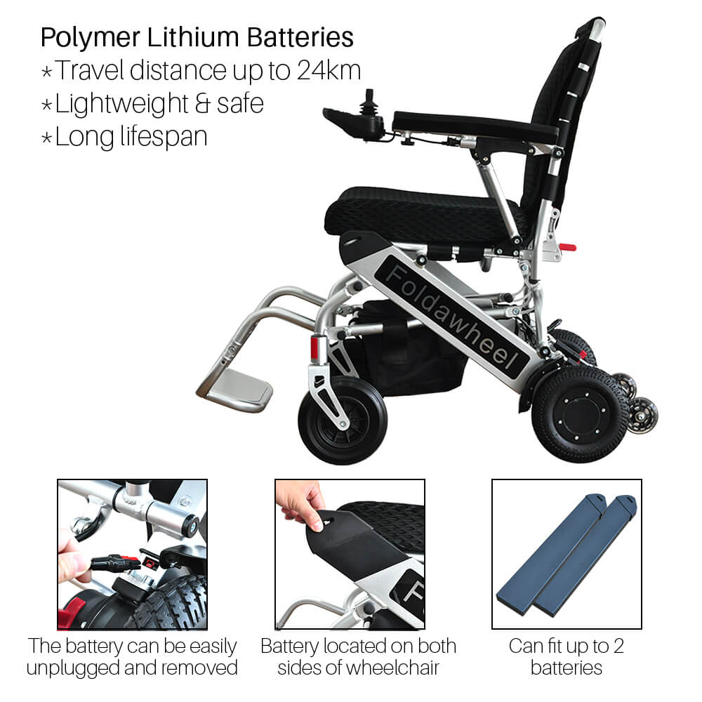 PW-999UL Foldawheel Light Folding Power Electric Wheelchair - Upzy.com