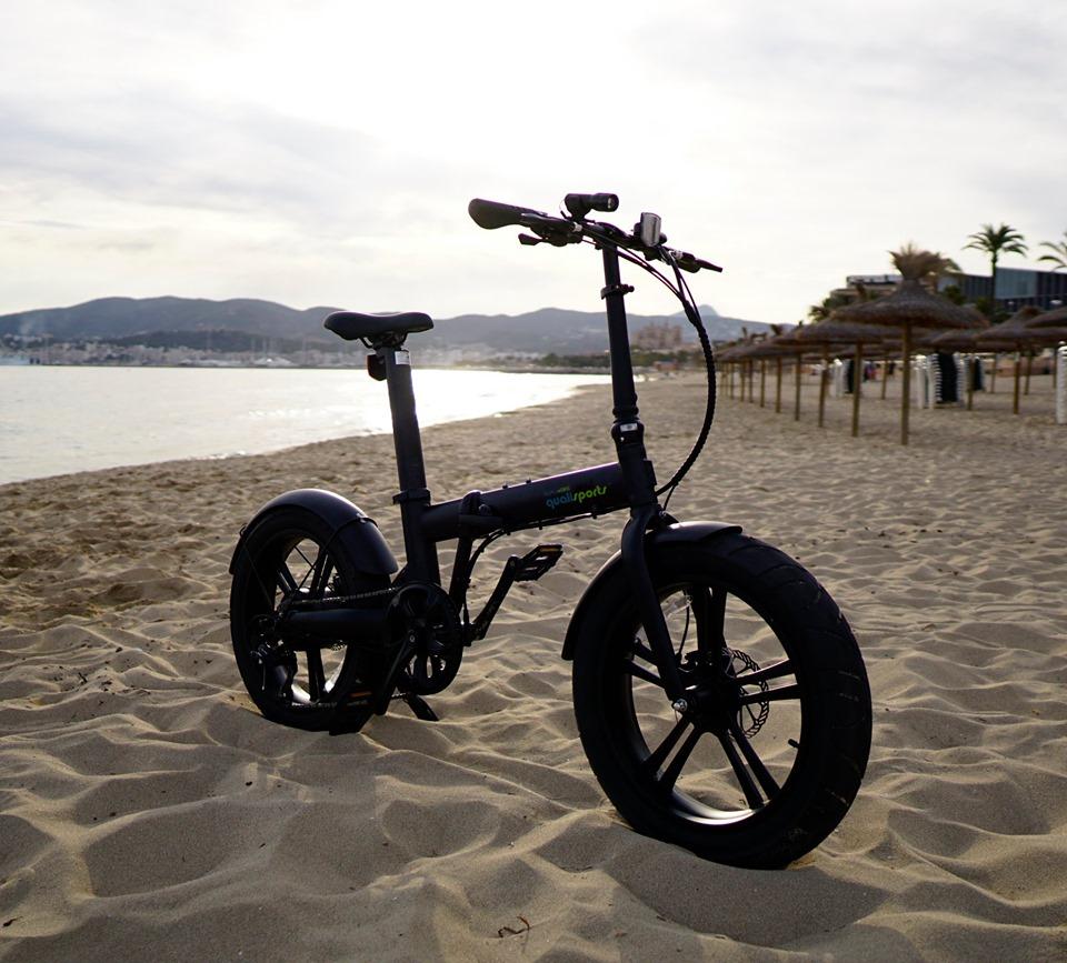 Qualisports Beluga 500W 48V 20" 7 Speed Fat Tire Folding Electric Bike - Upzy.com