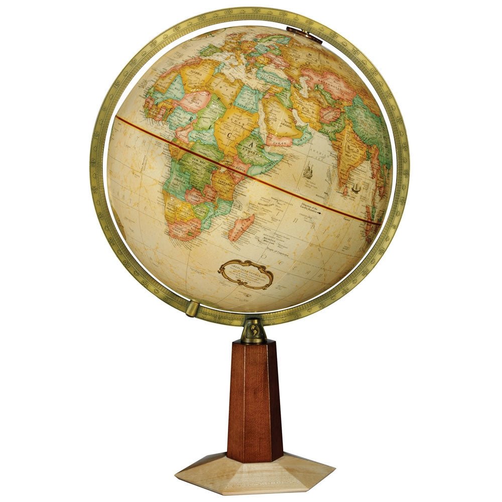 Replogle Frank Lloyd Wright 12" LEERDAM VASE Antique Ocean Desktop Globe - Upzy.com