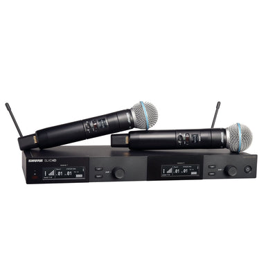 Shure SLXD24D/B58 Dual Wireless Vocal Microphone System, BETA 58 Band G58 - Upzy.com
