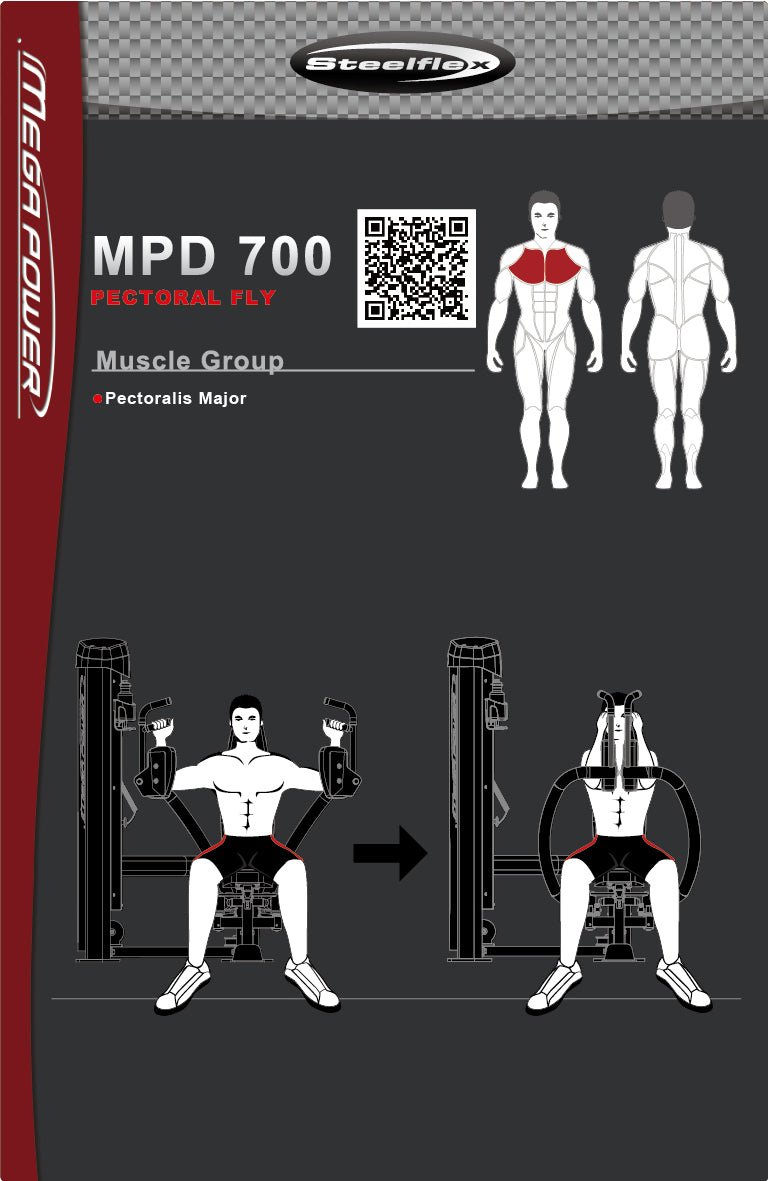 Steelflex Megapower MPD-700 Pec Dec Weight Machine - Upzy.com