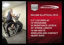 Steelflex PE10 Inline Elliptical Cross Trainer Cardio Machine w/ Incline - Upzy.com