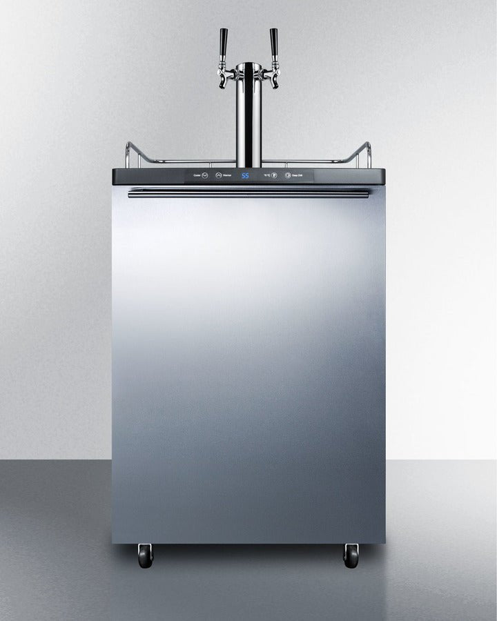 Summit SBC635MBISSHHTWIN Dual Tap Built-In Residential Beer Dispenser - Upzy.com