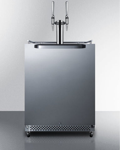 Summit SBC696OSNCFTWIN 24" Dual Tap Built-In Outdoor Nitro Coffee Kegerator - Upzy.com