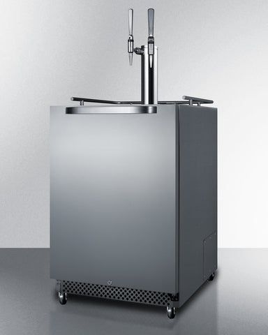 Summit SBC696OSNCFTWIN 24" Dual Tap Built-In Outdoor Nitro Coffee Kegerator - Upzy.com