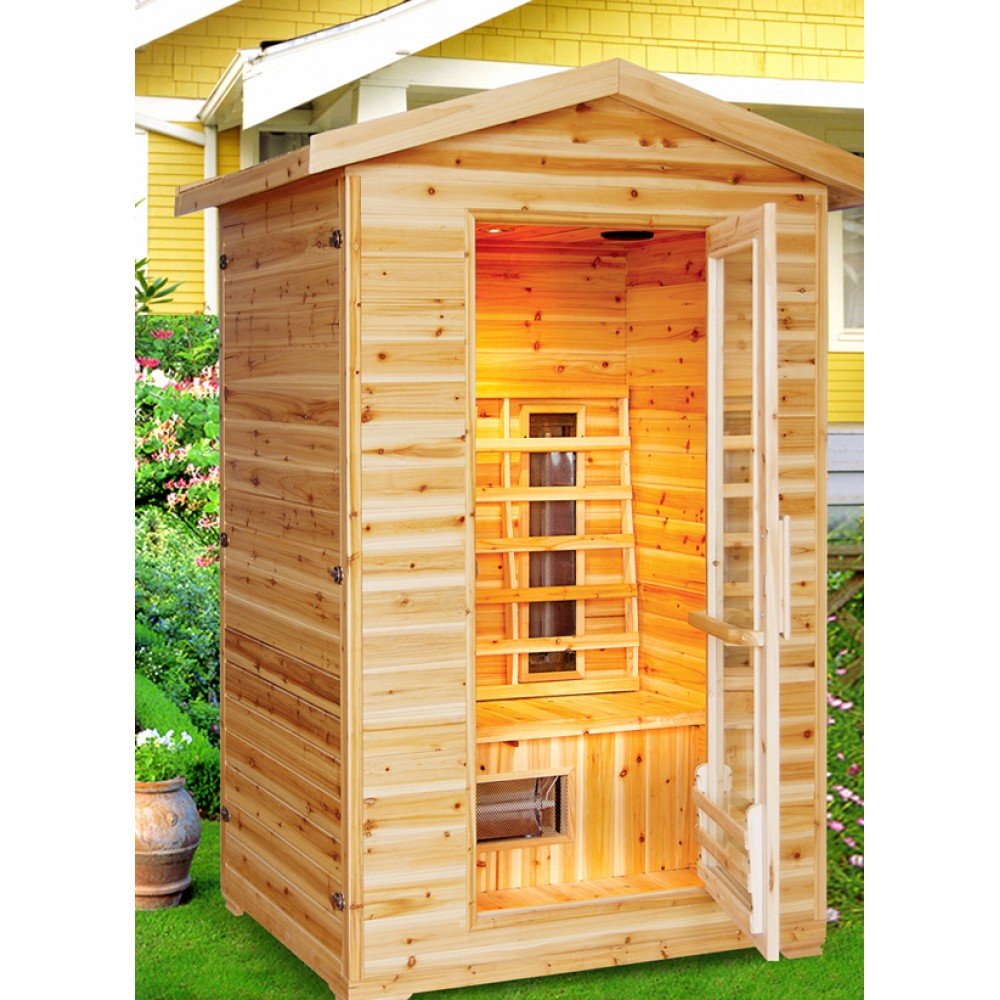 Sunray HL200D Burlington 1900W Canadian Hemlock 2 Person Outdoor Sauna - Upzy.com