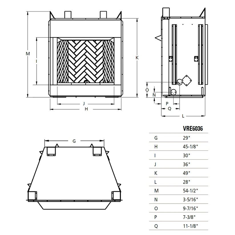 Superior 36" VRE6036 Stainless Steel Outdoor Vent-Free Gas Firebox