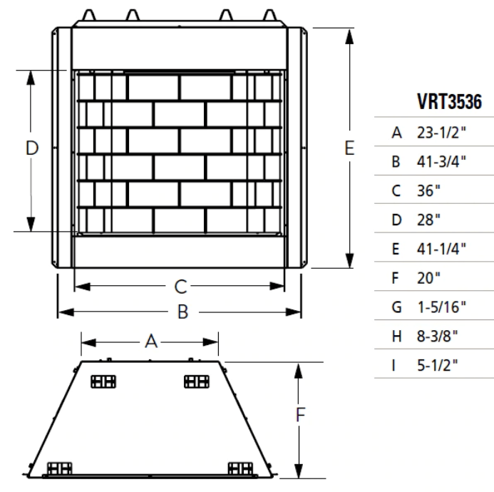 Superior 36" VRT3536 Clean Faced Circulating Vent-Free Gas Firebox - Upzy.com
