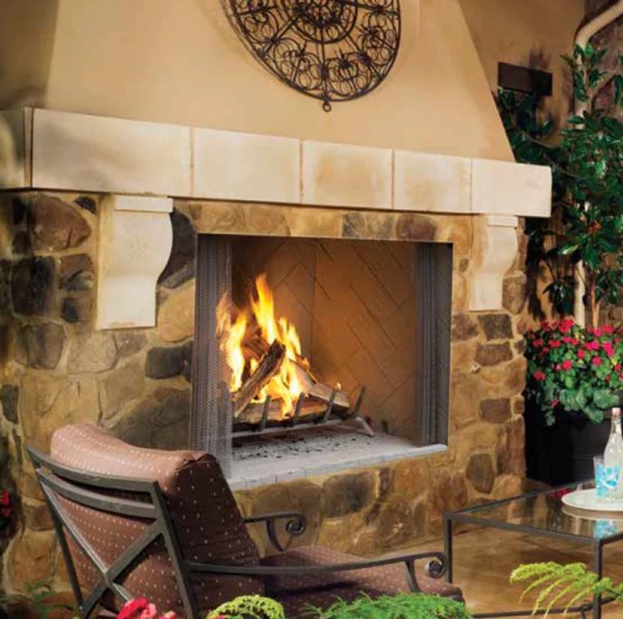 Superior 36" WRE4536 Outdoor Wood Burning Fireplace Fully Insulated Firebox - Upzy.com