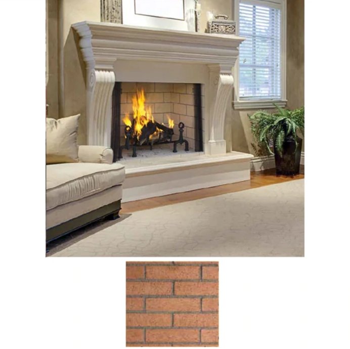 Superior 36" WRT6036 Traditional Wood Burning Fireplace, Mosaic Brick Interior - Upzy.com