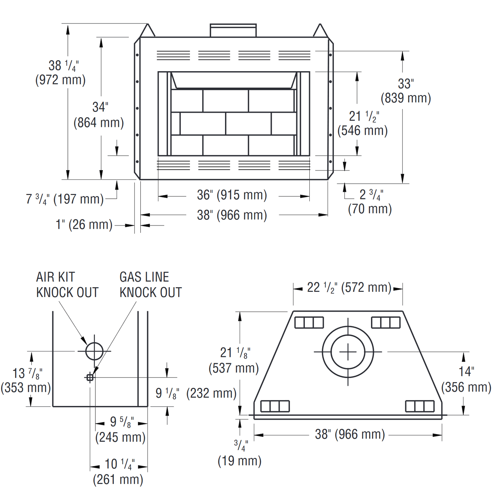 Superior WRT2000 36 Wood Burning Fireplace