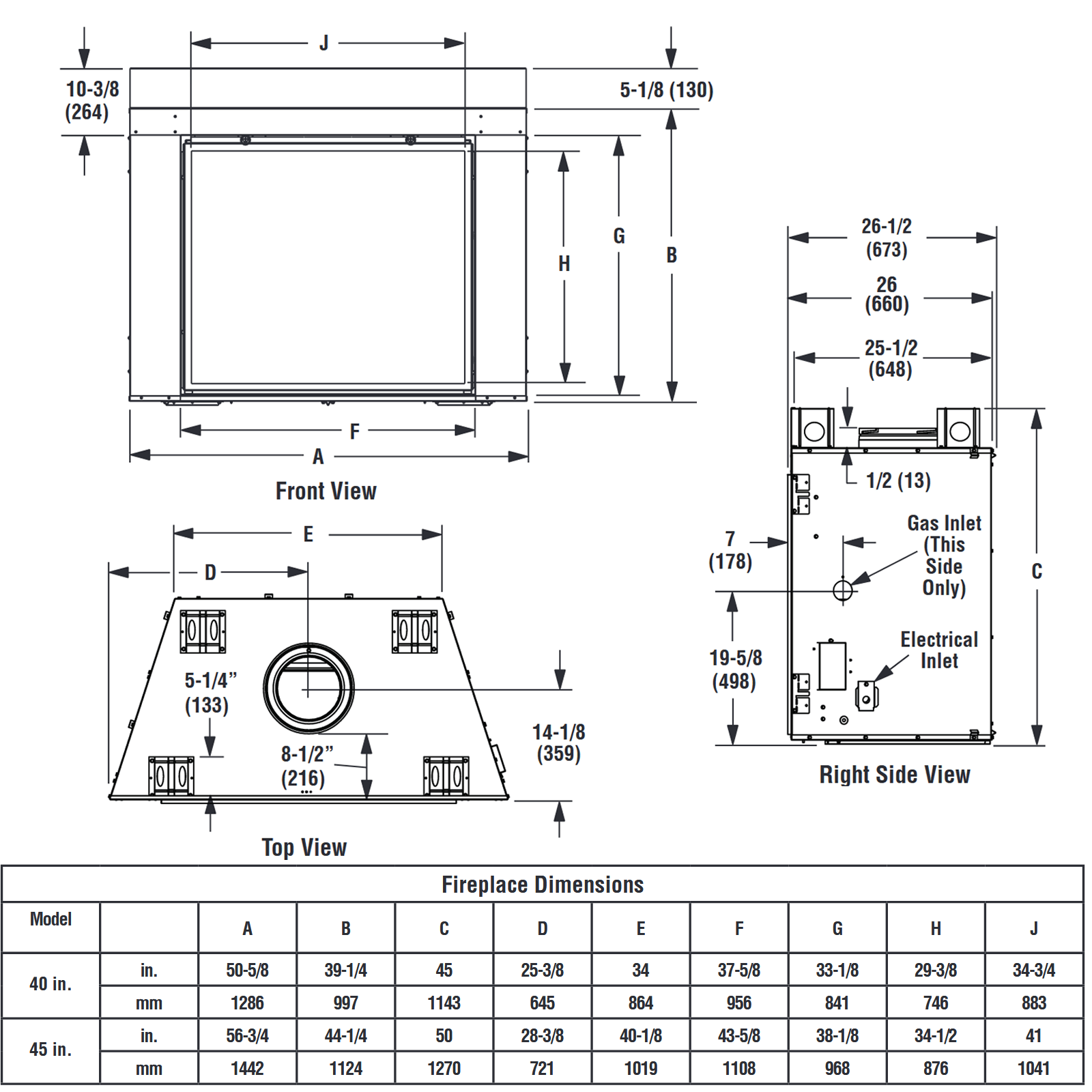 Superior 40" DRT6340 Direct Vent Linear Traditional Gas Fireplace - Upzy.com