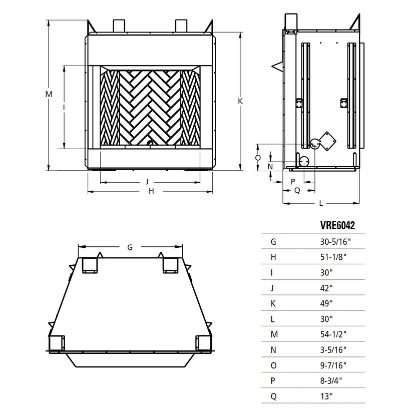 Superior 42" VRE6042 Stainless Steel Outdoor Vent-Free Gas Firebox