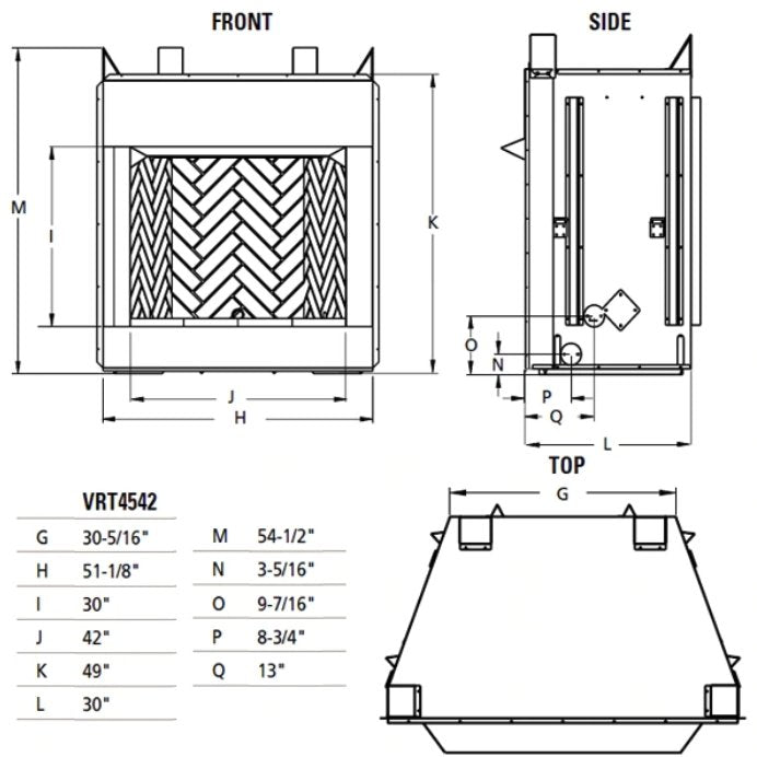 Superior 42" VRT4542 Refractory Paneled Vent-Free Gas Firebox - Upzy.com