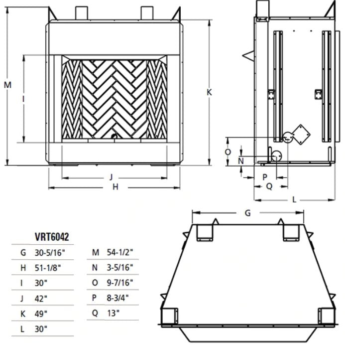 Superior 42" VRT6042 Masonry Vent-Free Gas Firebox - Upzy.com