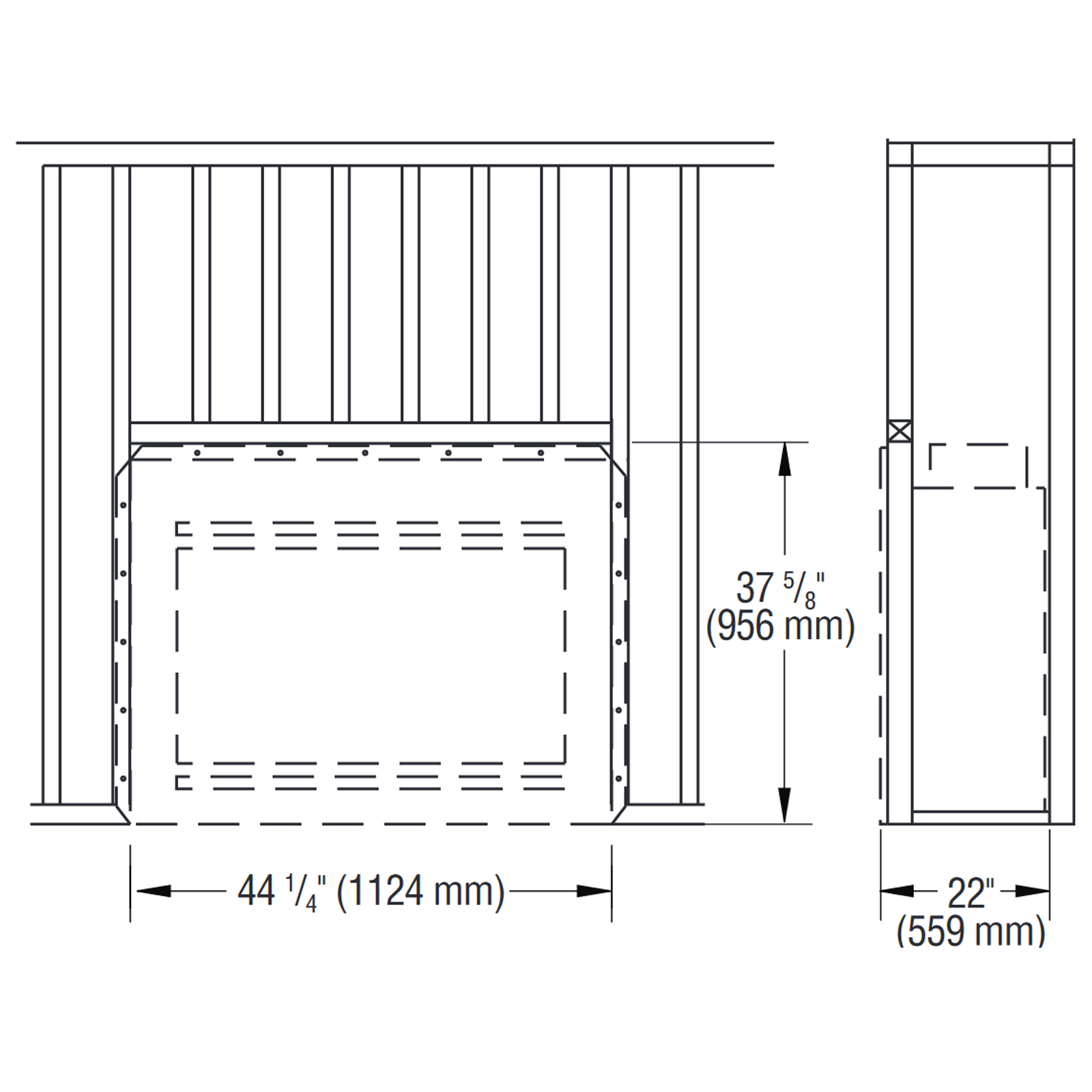 Superior 42" WRT/WCT 2042 Wood Burning Fireplace, White Stacked Refractory Panels - Upzy.com