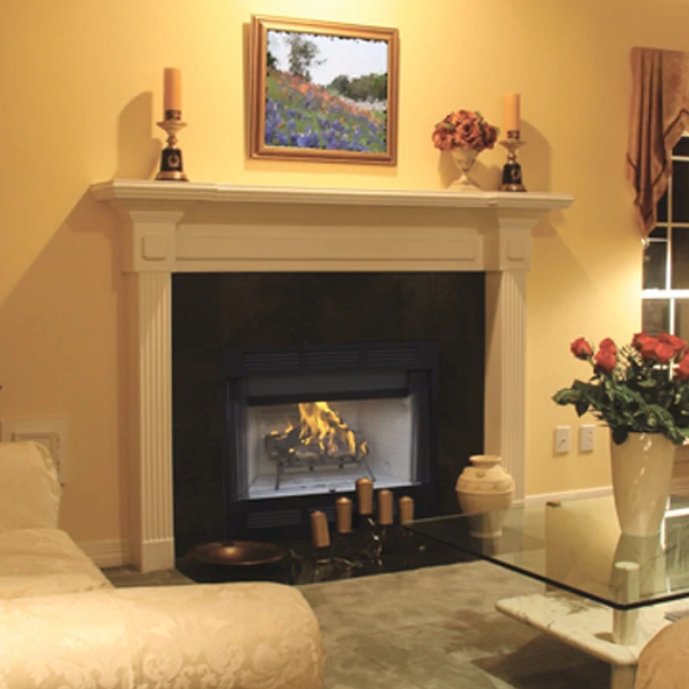 Superior 42" WRT/WCT 2042 Wood Burning Fireplace, White Stacked Refractory Panels - Upzy.com