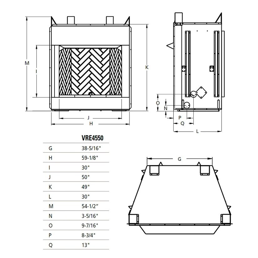 Superior 50" VRE4550 Outdoor Vent-Free Gas Fully Insulated Firebox