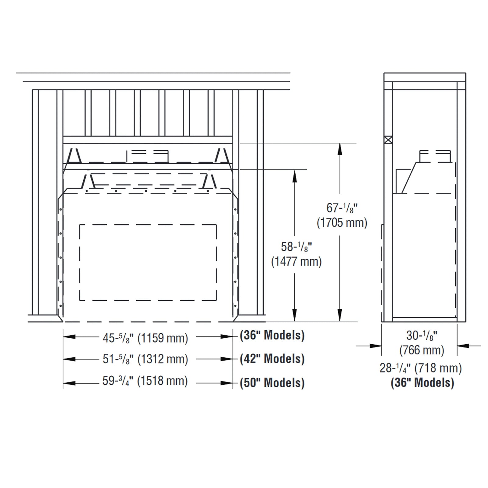 Superior 50" WRT4550 Traditional Wood Burning Fireplace, Fully Insulated Firebox - Upzy.com