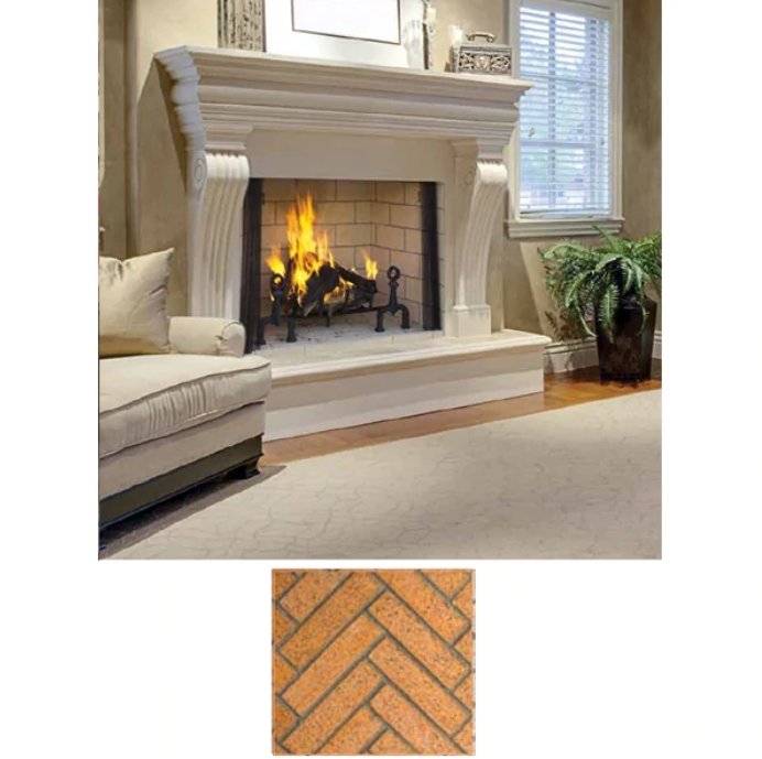 Superior 50" WRT6050 Traditional Wood Burning Fireplace, Mosaic Brick Interior - Upzy.com
