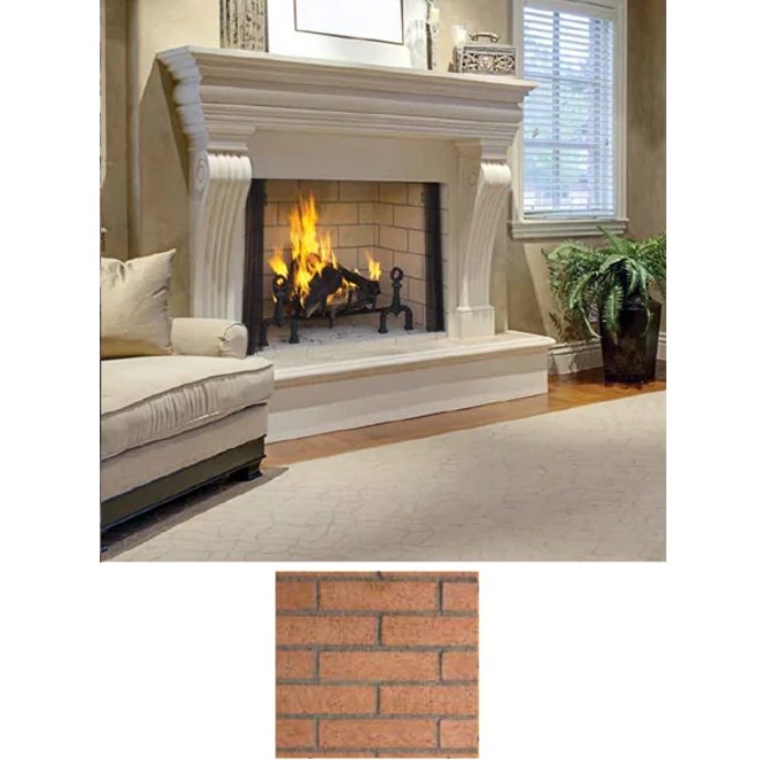 Superior 50" WRT6050 Traditional Wood Burning Fireplace, Mosaic Brick Interior - Upzy.com