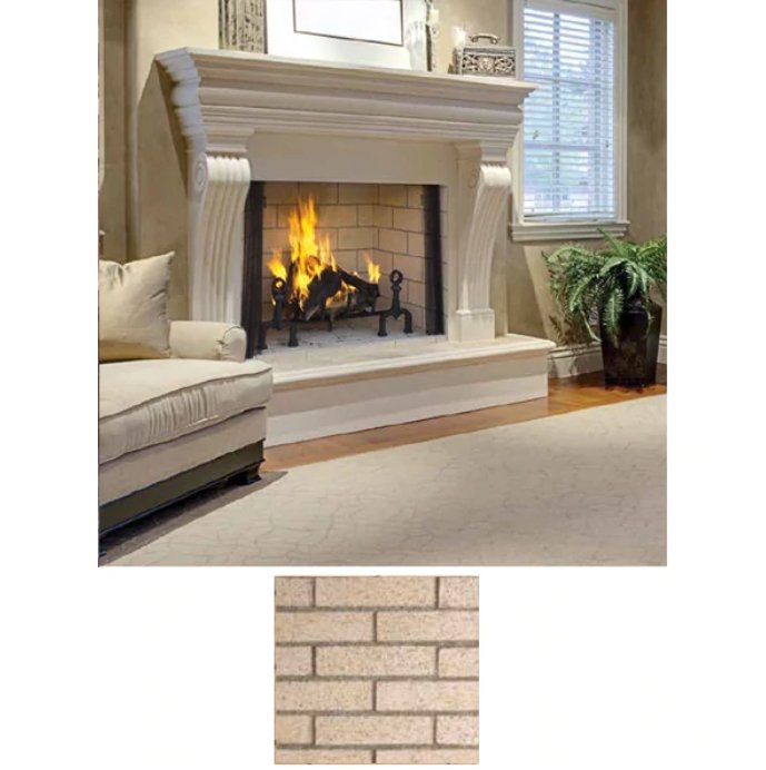 Superior 50" WRT6050 Traditional Wood Burning Fireplace, Mosaic Brick Interior - Upzy.com
