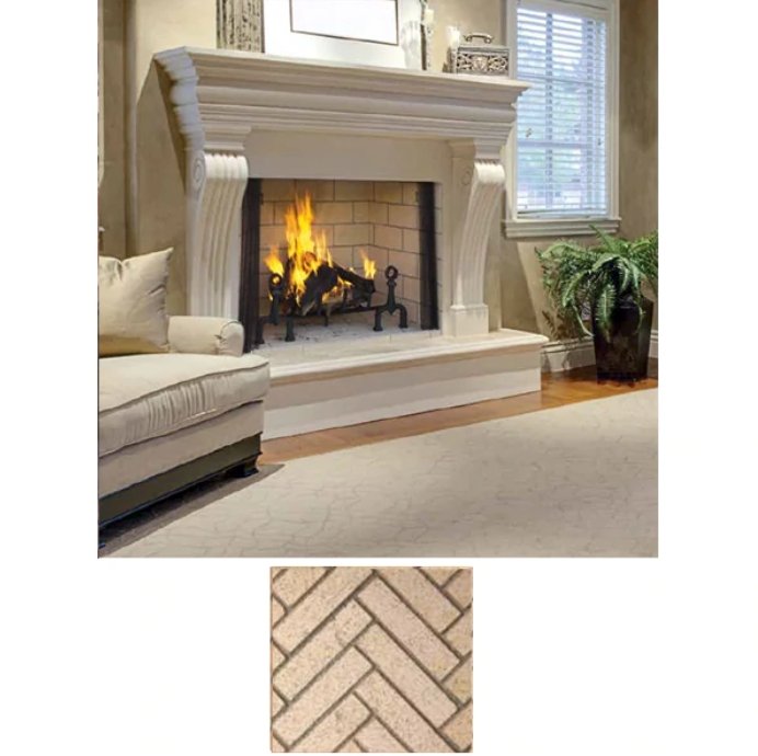 Superior 50" WRT6050 Traditional Wood Burning Fireplace, Mosaic Brick Interior - Upzy.com