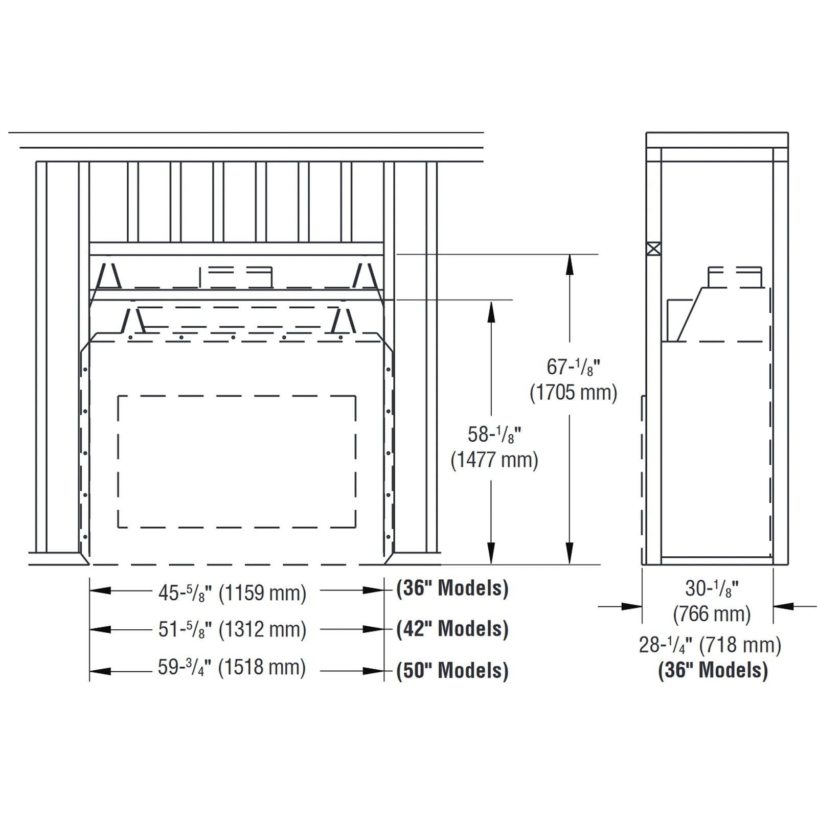 Superior 50" WRT6050 Traditional Wood Burning Fireplace, Mosaic Brick Interior - Upzy.com