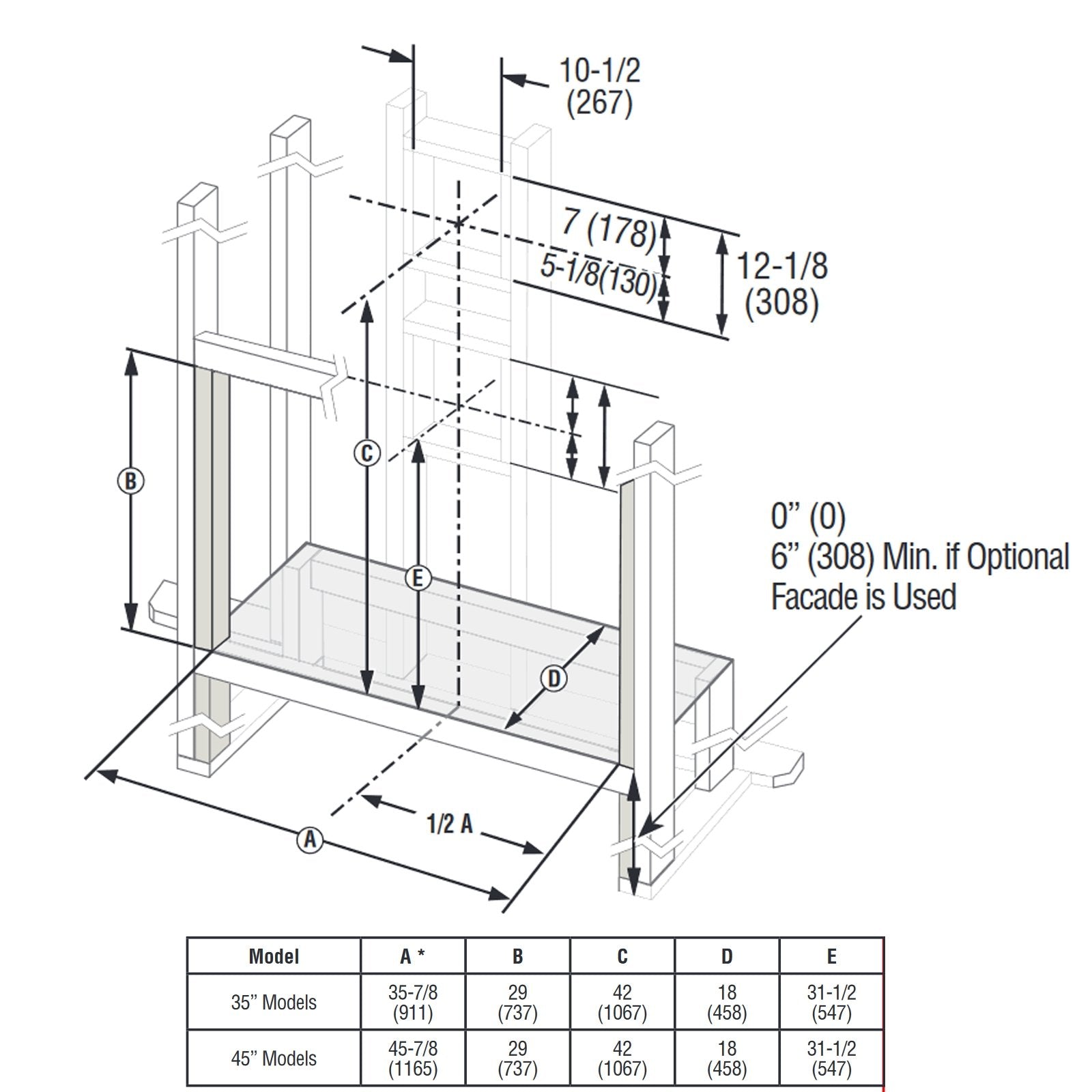 Superior DRL2045TEN 45" Contemporary Linear Direct Vent Fireplace - Upzy.com