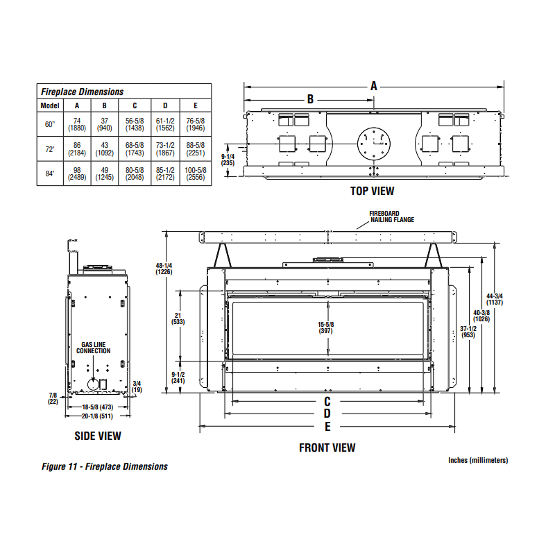 Superior DRL6060 60" Direct Vent Contemporary Linear Gas Fireplace - Upzy.com