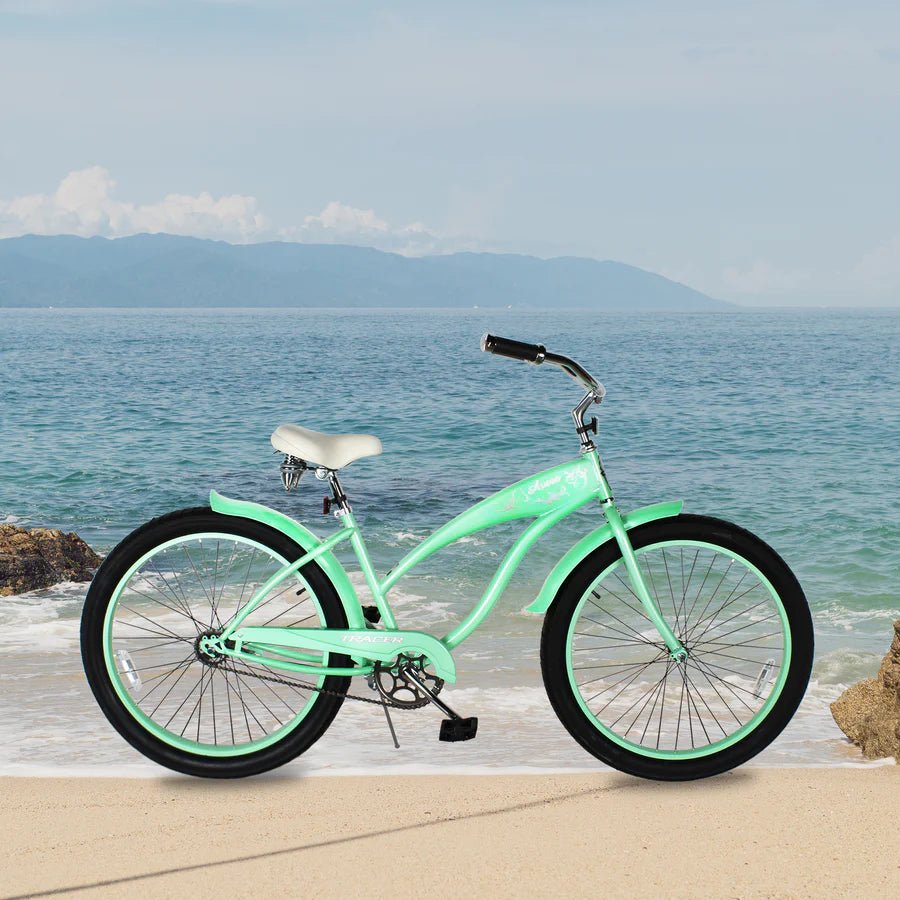 Tracer AVERA 26" Women's Hybrid Step-Through Single Speed Fat Tire Beach Cruiser Bike - Upzy.com