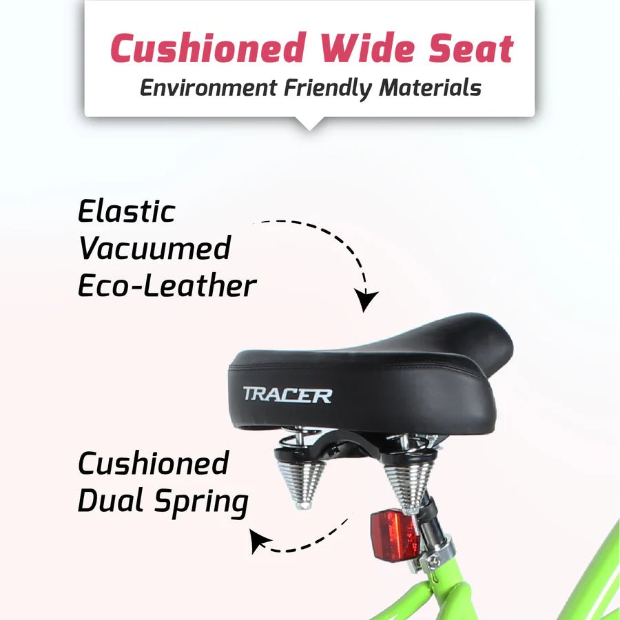 Tracer BORA 26" Step-Through Hybrid Single Speed Fat Tire Beach Cruiser Bike - Upzy.com