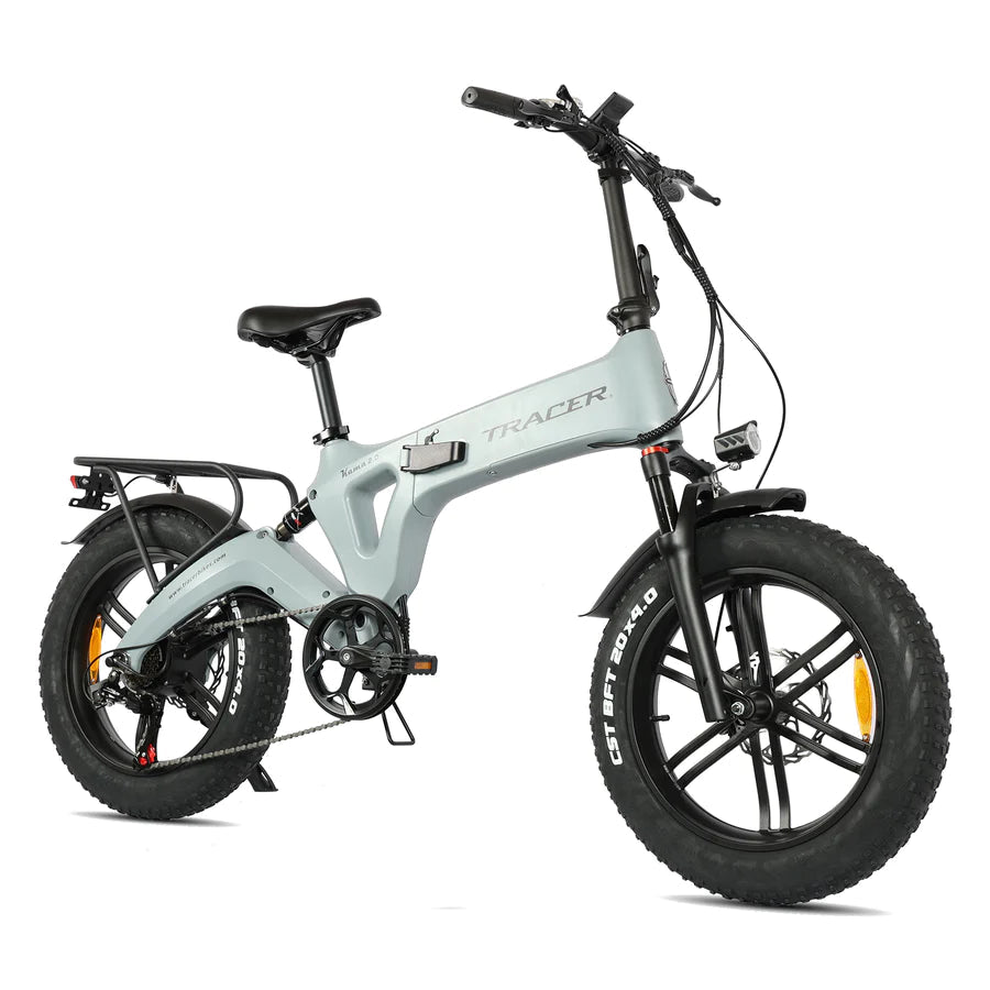 20 electric bicycle wheel Tracer KAMA 2.0 750W 48V 20" Mag Wheels Folding Fat Tire Electric Bike Matte Grey