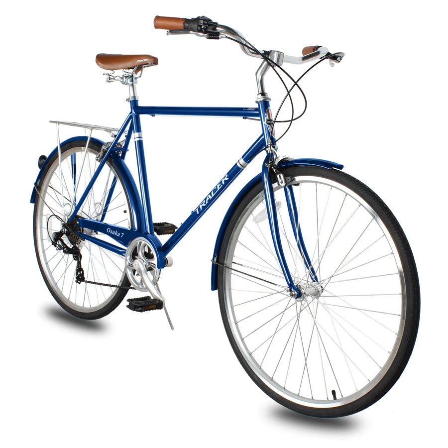 Tracer OSAKA Men's 700c Shimano 7 Speed Hybrid City Bike Metal Grey / 580mm