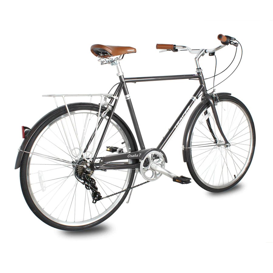 Tracer OSAKA Men's 700c Shimano 7 Speed Hybrid City Bike - Upzy.com