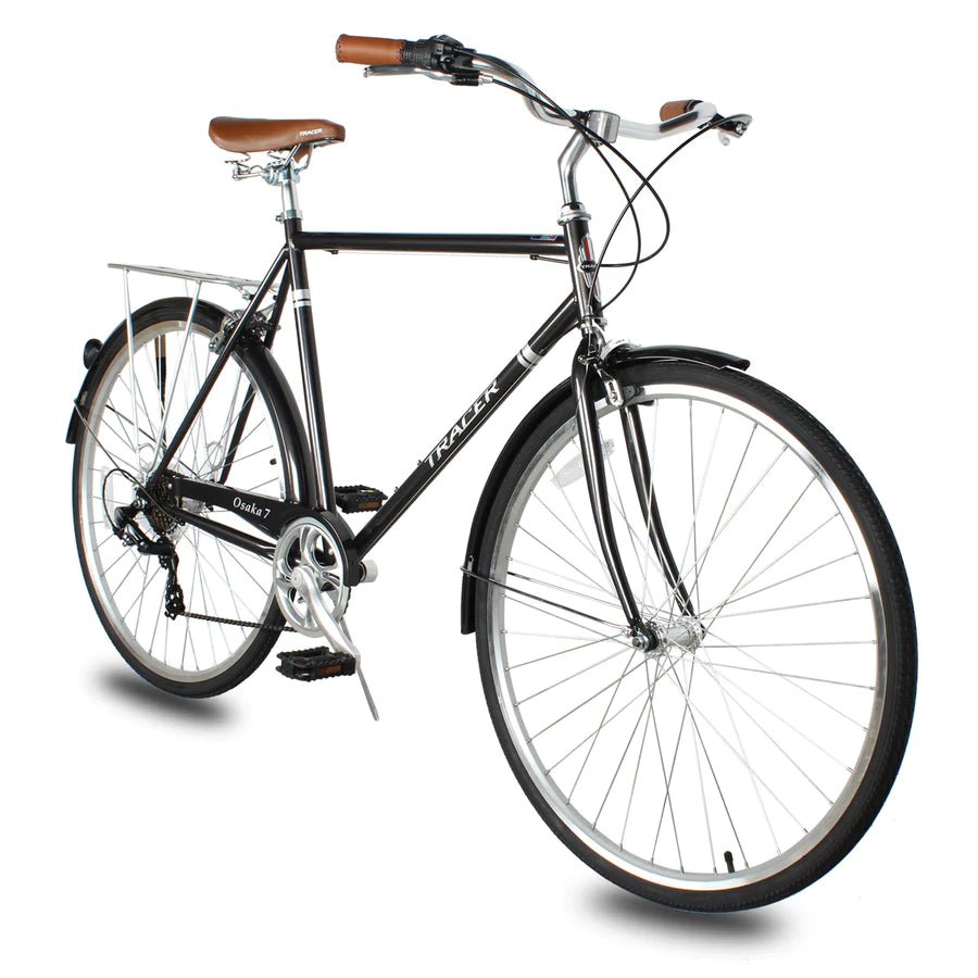 Tracer OSAKA Men's 700c Shimano 7 Speed Hybrid City Bike - Upzy.com