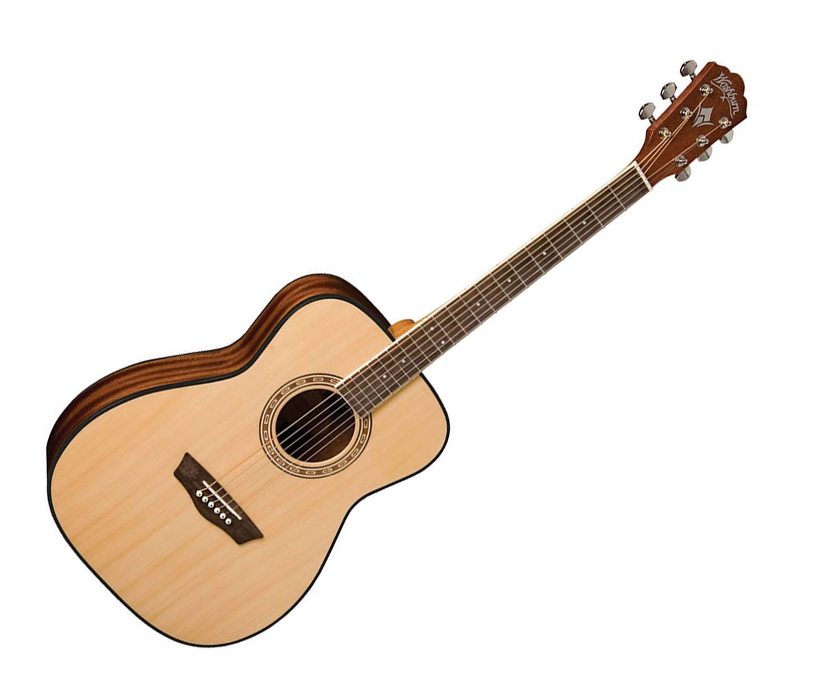 Washburn AF5K Apprentice 5 Series Folk Solid Spruce Acoustic Guitar - Upzy.com