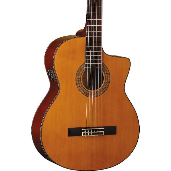Washburn C64SCE Classical Acoustic Electric Guitar, Natural - Upzy.com